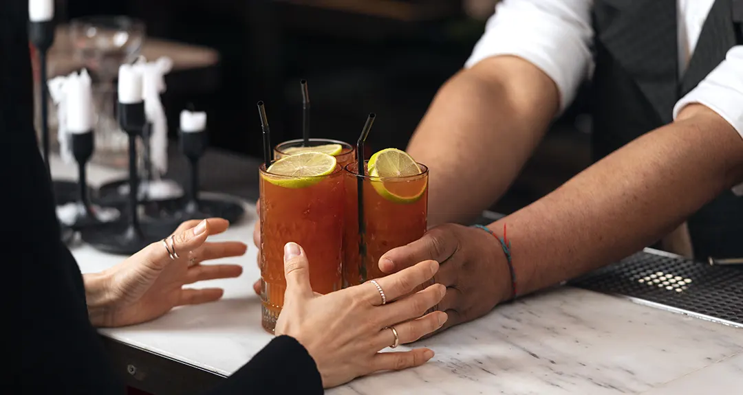 Bartender preparing drink